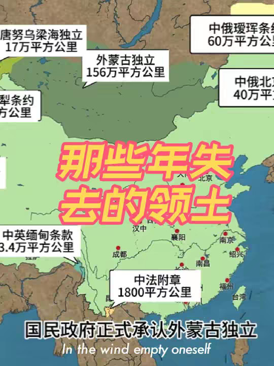 近代中国丢失土地图解