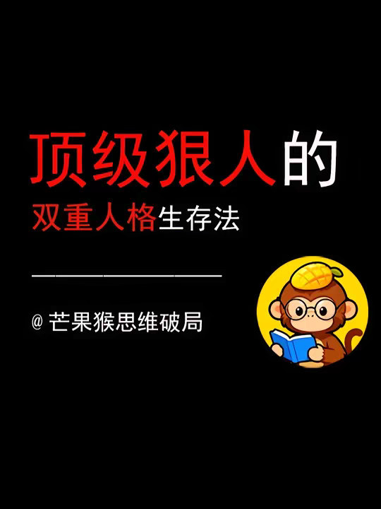 顶级狠人的“双重人格”生存法 别再赢了道理，输了人生。