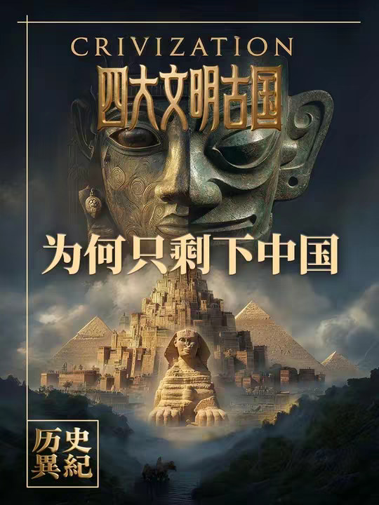 四大文明古国为何只剩中国 为什么同样是人类最早的文明源头，古巴比伦、古埃及、古印度都停在了历史里，而中国，却始终没有冠以古字？从未断流。