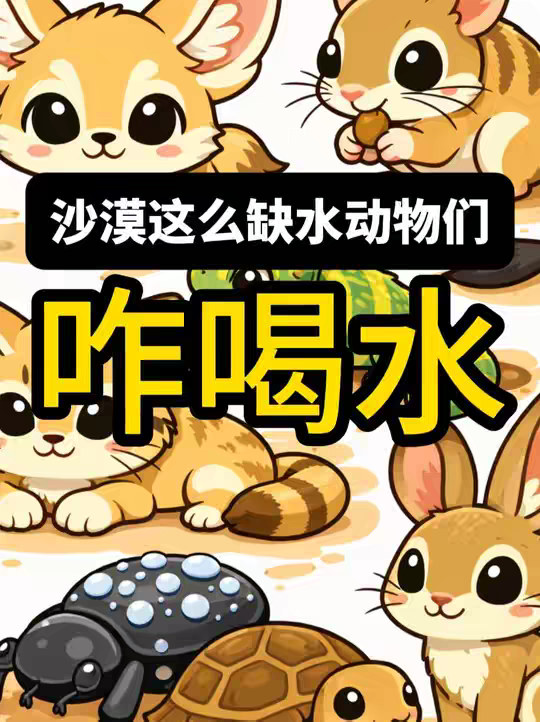 沙漠这么缺水，动物们是怎么喝水的呢