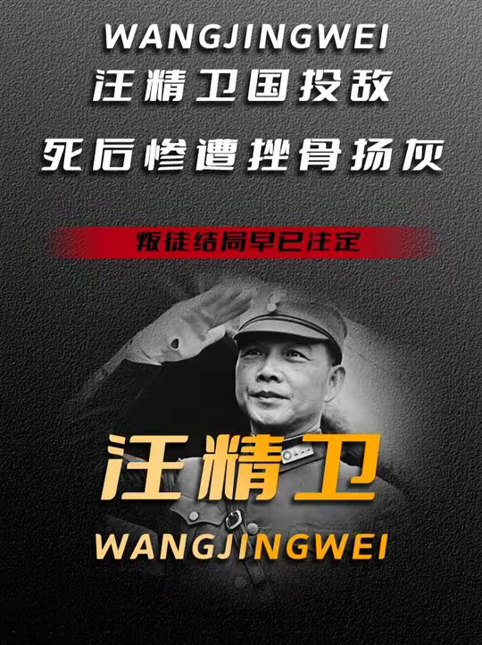 汪精卫国投敌，死后惨遭挫骨扬灰