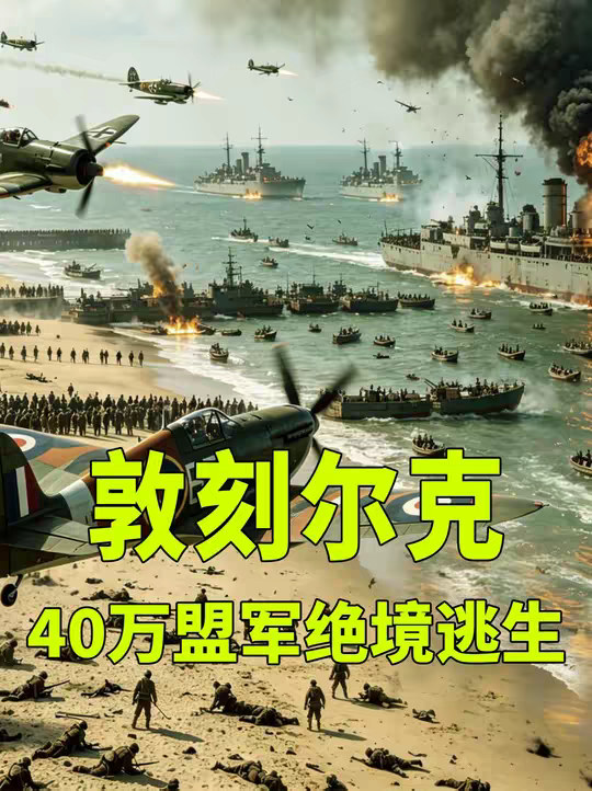 敦刻尔克大撤退：40万盟军如何绝处逢生？ 敦刻尔克大撤退，是二战欧洲战场中极具争议的事件：40万英法联军被围堵在海滩，德军装甲部队只要再进攻10英里，盟军就会被围歼，但此时希特勒突然下令停止进攻！最终33万盟军绝境逢生！这究竟是一场狼狈的溃逃，还是人类战争史上的军事奇迹呢？