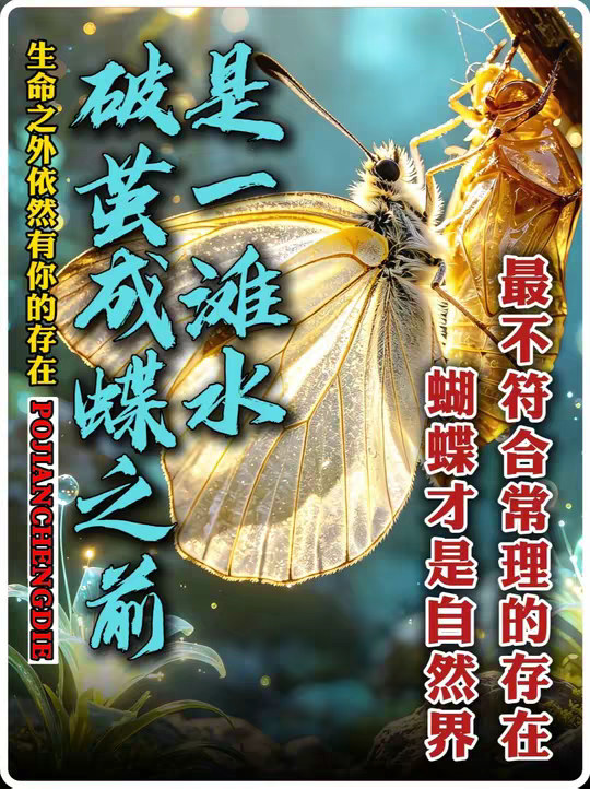 蝴蝶才是自然界最不符合常理的存在，破茧之前它还只是一滩液体。