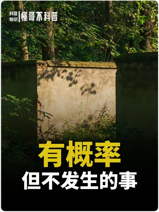 有哪些有概率发生但现实生活中不可能发生的事？