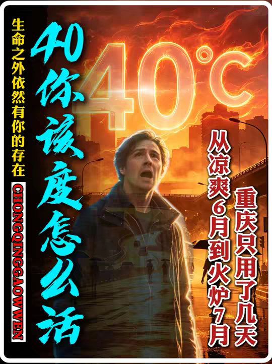从凉爽6月到火炉7月，重庆只用了几天！40度的天你该怎么活？
