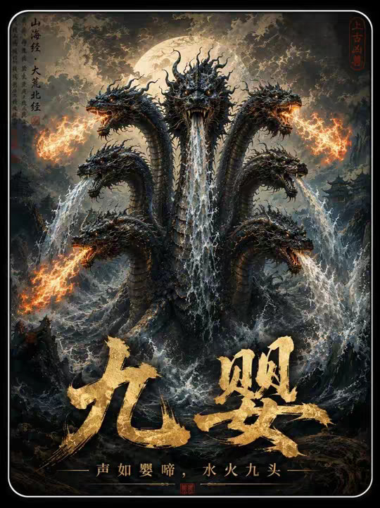 九头水火凶兽九婴，读懂它，才明白古人造兽的深意