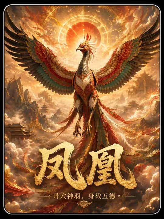 中国凤凰真正的底气：不靠涅槃重生，凭一身五德定天下安宁
