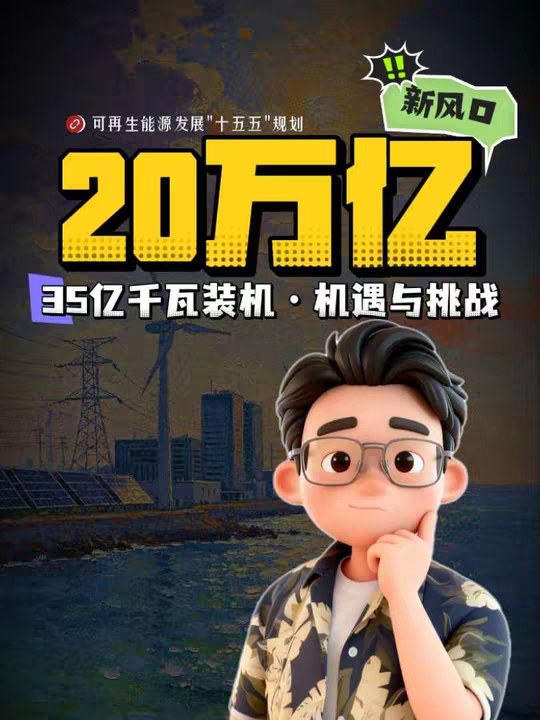 历史性转折！新能源正式“上位”，20万亿将投向何方？ 深度拆解可再生能源发展“十五五”规划：储能、电网、氢能如何重塑中国能源底座？