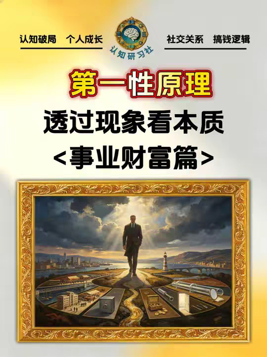 一个人在任何年龄都应该知道的第一性原理——事业财富篇