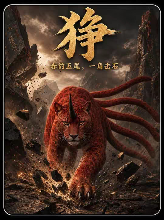 名为狰却不作恶！山海经五尾独角异兽，面目狰狞一词源自于它？