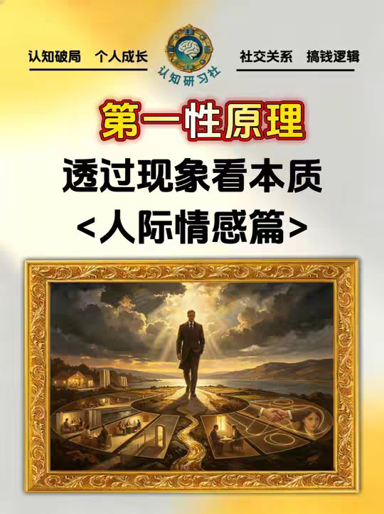 一个人任何年龄都应该知道的第一性原理：人际情感篇