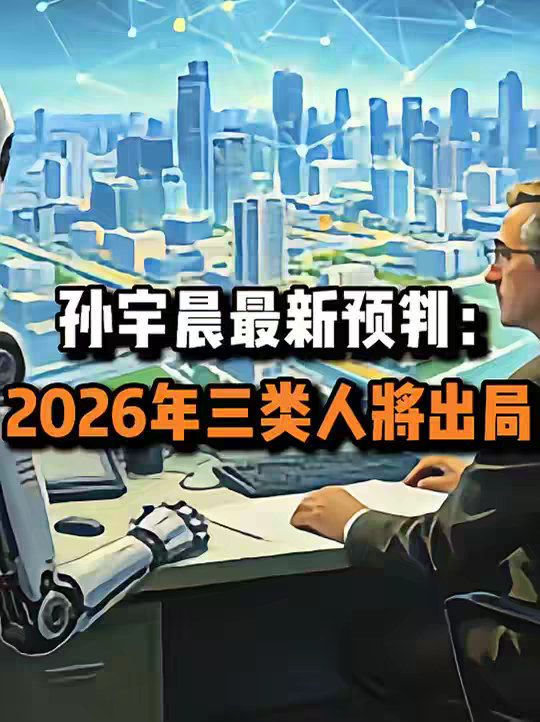孙宇晨最新预判：2026年是分水岭，这三类人将被淘汰