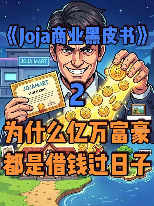为什么亿万富翁都是借钱过日子？ 【JOJA商业黑皮书 02】坐拥百亿身家，却从不花自己的钱——这不是段子，而是顶级富豪的日常。甲骨文创始人拉里·埃里森，十年没卖过一股股票，却买下私人岛屿、顶级庄园、超级游艇。钱从哪来的？全是银行主动送上门的。