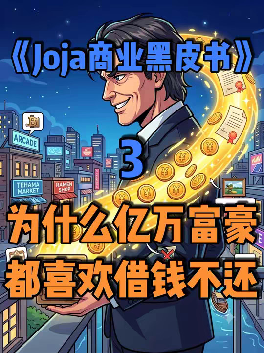 为什么亿万富豪都喜欢借钱不还？ 【JOJA商业黑皮书 03】这期带你拆解一套完整的资本飞轮——看完你就明白，为什么越有钱的人，越喜欢"欠着"。