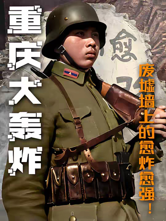 废墟墙上写下的“愈炸愈强”，是重庆人最硬的骨头。