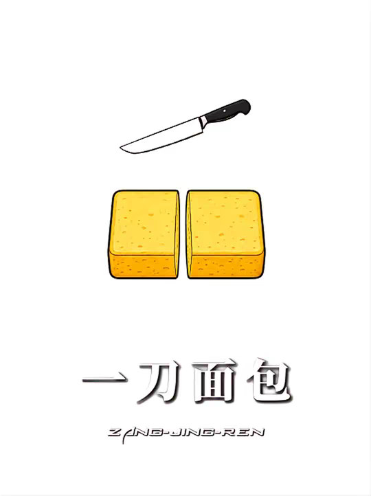 3个人分2块面包，只能切1刀，怎么才能绝对公平？