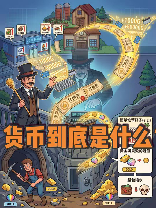 为什么说：读懂货币，才算真正入门经济和财富？ 很多人拼命赚钱、纠结财富涨跌，却从来没有弄懂最核心的根基：货币到底是什么？🤔 货币是一切经济运转、财富分配、金融逻辑的底层基础。看不懂货币，就永远看不懂财富的真相。 用鹈鹕镇的小故事，讲透货币从贝壳、黄金、纸币到数字代码的三次演变。 揭穿无感超发的底层套路：普通人用血汗时间换记账符号，少数人靠规则撬动财富。 不是你不够努力，只是你站在了财富分配的最下游。 读懂货币的完整演变逻辑，才算真正打通财富、经济、金融的认知底层